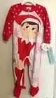 Elf on the Shelf Blanket Sleeper Size 2T One Piece Zip Front Footed Christmas PJ