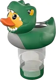 Duck Chlorine Tablet Floater - Solar Powered Pools Chlorine Tablet Floater | Chlorinator with Light Versatile Animal Float Decoration Device for Hotel Hot Tub Spa
