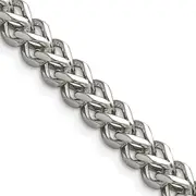 Stainless Steel Chisel Polished 5.5mm 22 Inch Franco Chain