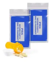 1000 Blue Prn Bags Clear 4 x 6 Zip Locking Printed Bags 4X6