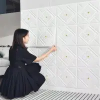 在飛比找蝦皮購物優惠-防潮 1 件 3D 牆貼仿磚臥室家居裝飾防水自粘 DIY 廚