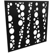 ProtectorAl 300 - 1200 x 300 - 1200mm Satin Black / Gloss Black Bubbles Unframed Composite Deco Panel