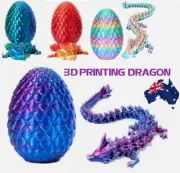 3D Printed Dragon Full Articulated Crystal Dragon with Egg Colourful Kid Gifts