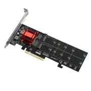 TXB122 PCIe 3.1 x8 ASM1812 to 2 port M.2 SSD Expansion Card Converter