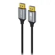 mbeat Tough Link 1.8m 16K DP to DP Cable - Space Grey 40Gbps 180cm 2.2cm 1.10cm