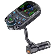 Bluetooth FM Transmitter for Car 1.5" Color Screen Display Wireless Handsfree...