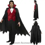 CL902 Fever Mens Count Dracula Vamp Vampire Costume Halloween Fancy Dress Gothic