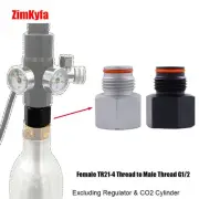 Black Aluminum Hexagonal Joint TR21-4 1 To Adapter Aquarium Cylinder For