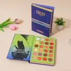 Blue Style 72-Color Eyeshadow Palette Book - Long-Lasting Matte, Shimmer & W