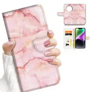 ( For Optus X Pro 5G 2024 model) Flip Case Cover AJ26361 Pink Marble