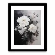 Black Flower Framed print Art Poster