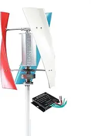 HENGJINGTR 12000W Wind Turbine Generator, 12V-220V Vertical No Noise Wind Generator Wind Turbine Kit with Controller for Boats, Terraces, Cabins Or Home,12v