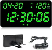 9.5 inch Digital GPS Clock Speedometer MPH for Trucks Bus Heads Up Display for Cars Dashboard HUD Golf cart Speeding Alert Fatigue Driving Reminder