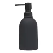 Porto Soho Ceramic Hand Soap Dispenser Container Bath Organiser 19cm Black