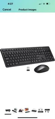 Wireless Keyboard and Mouse Combo, 2.4G Silent Cordless Keyboard Mouse Combo for