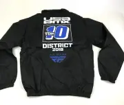 NEW Fly Racing Jacket Size Large L Windbreaker Black Gray Full Zip Adult BMX -22