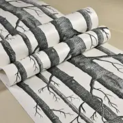 Birch Tree Wallpaper Modern Roll Pearly Rustic Forest Woods Room Wall Paper