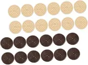 Kisangel 72pcs Wooden Checkers and Chess Pieces Premium Game Accessories for Board Games Smooth Finish for Comfortable Play for Adults for Chess Teaching