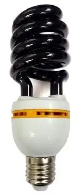 TWISTED ENERGY SAVER 15 WATT 120V GLOW IN THE DARK BLACKLIGHT LAMP BULB party