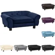 Dog Cat Puppy Pet Furniture Couch Sofa Bed 72x45x30 cm Plush Grey/Brown BP Top