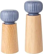 Wooden Manual Grinder Peppercorn Grinding Jar Ceramic Cover Grinding Bottle Spice Pepper Sea Salt Mill Spice Shaker