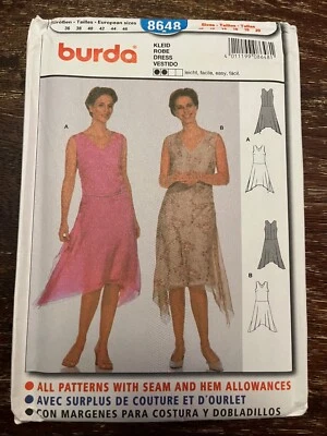 Burda 8648 UNCUT Sewing Pattern, Misses' Dress, Size 10-20