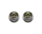 BICYCLE BIKE ARMY LOGO STYLE VALVE CAPS SCHRADER VALVE BLACK/WHITE.