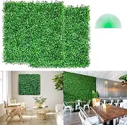 [VEVOR] 12PCS 10x10 inch Artificial Boxwood Panels, Boxwood Hedge Wall Mat,Artificial Grass Backdrop Wall, Privacy Hedge Screen UV Protected for Outdoor Indoor Garden Fence Backyard