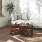 Wooden Coffee Table Smoked Oak 90x50x41.5cm Modern Sofa Lounge Side Lamp Storage