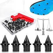 [LXMZJQT] 1/4 Inch Track Spikes, Carbon Steel Nails for 50 Track Shoes, 0.45g Light Replacement Nails, Spikes with Sharp Wrenches, for Track Sprints, Fishing, Cross Country Replacement Spikes.