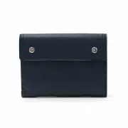 Yoshida PORTER DOUBLE flap two-fold wallet 129-06011 (Navy × Natural)