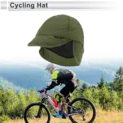 Cycling Hat Keep Warm Ear Protection Army-green 8.66"x11.42" 1 Pc