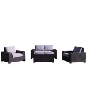 Courtyard Casual St Lucia 4Pc Loveseat Set With 1 Loveseat, 1 Coffee Table And 2 Club Chairs