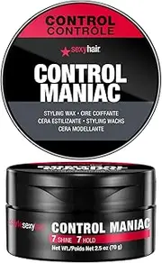 SexyHair Style Control Maniac Styling Wax | Provides Definition | Long Lasting Shapes and Styles | Adds Shine