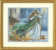 Dimensions Gold Collection Counted Cross Stitch Kit, Woodland Enchantress, 16 Count Dove Grey Aida, 14'' x 12''
