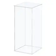 Acrylic Display Case Plastic Cube Storage Box Clear Assemble Showcase 21x21x36cm