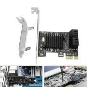 USB 3.0 PCI-E to 4 External Ports SATA III Expansion Card SSDs Adapter uP 6Gbps