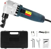 Electric Metal Nibbler 380W Metal Cutter Shears Cutter with Replaced Blades Storage Case 0.07in/1.8mm Cutting Thickness, 1800RPM, for Cutting Stainless Steel, Aluminium, Plastic