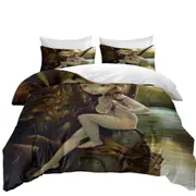 Forest Creatures Tree Nymph in the Hamadryad Lake Quilt Cover