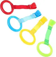 ERINGOGO 8pcs Tiny Crib Pull Rings Creative Bed Standing Rings for Nursery Practical Pull Up Bar Encourages Standing and Walking Safe and Easy to Install for Development