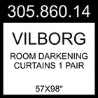 IKEA VILBORG Room Darkening Curtains 1 Pair 305.860.14