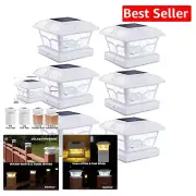 Waterproof Solar Post Lights with 8 LEDs - Modern Outdoor Lighting Solution