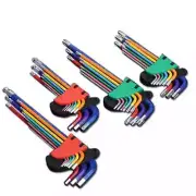 Allen Key Set L Wrench Kit For Allen Screw 9PCS Long Arm Hex Key Set 1.5mm To