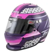 Zamp H764C34M, RZ-62 Helmet, Medium, Pink/Purple, Snell SA2020