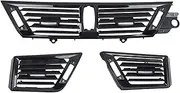 AC Air Conditioning Vent Outlet LHD Car Left Right Center Air Conditioner AC Vent Grille Outlet Panel Trim Replacement,for BMW,for X1 E84 2010-2016 Polished Black 64229258362(Polished Black Set)
