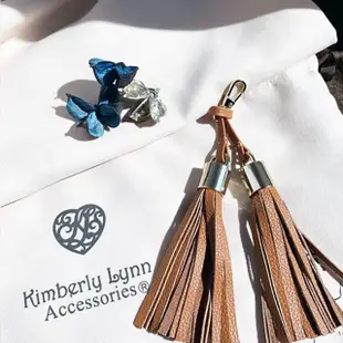 【Kimberly Lynn Accessories】高級淡金真皮流蘇吊飾