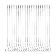 20Pcs Fishing Circle Hooks Rigs Saltwater Catfish Fishing Leader Hook Rigs Bass