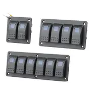 [TechBrands] Illuminated Rocker Switch Panel (Blue LED) - 6-Way