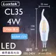 LUXTEK】LED 拉尾蠟燭型燈泡 全電壓 4W E14 白光/黃光 透明/霧面 (CL35)