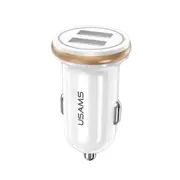 2.4A Dual USB Ports Fast Car Charger With LED Light For iPhone X 8Plus Oneplus 6 5t Xiaomi Mi8 WHITE COLOR